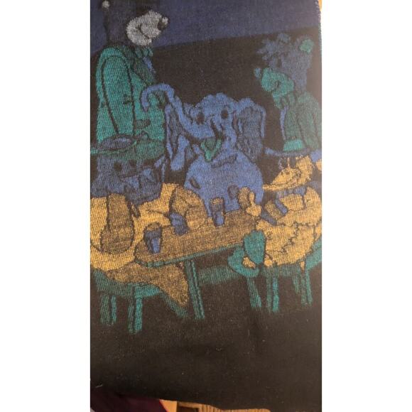 Yogi Bear & Boo Boo Scarf w/ fringe edges, soft (acrylic), novelty, picnic, rare - Picture 8 of 8